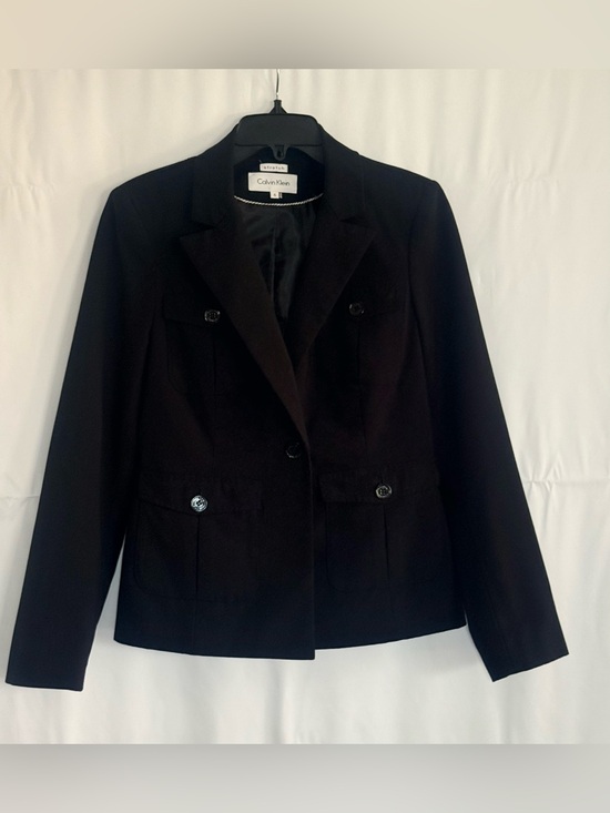Calvin Klein Jackets & Blazers - Calvin Klein Black Women's Double-Button Tailored Blazer